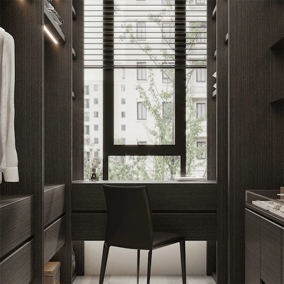 Modern Dark Wood Wardrobe high quality